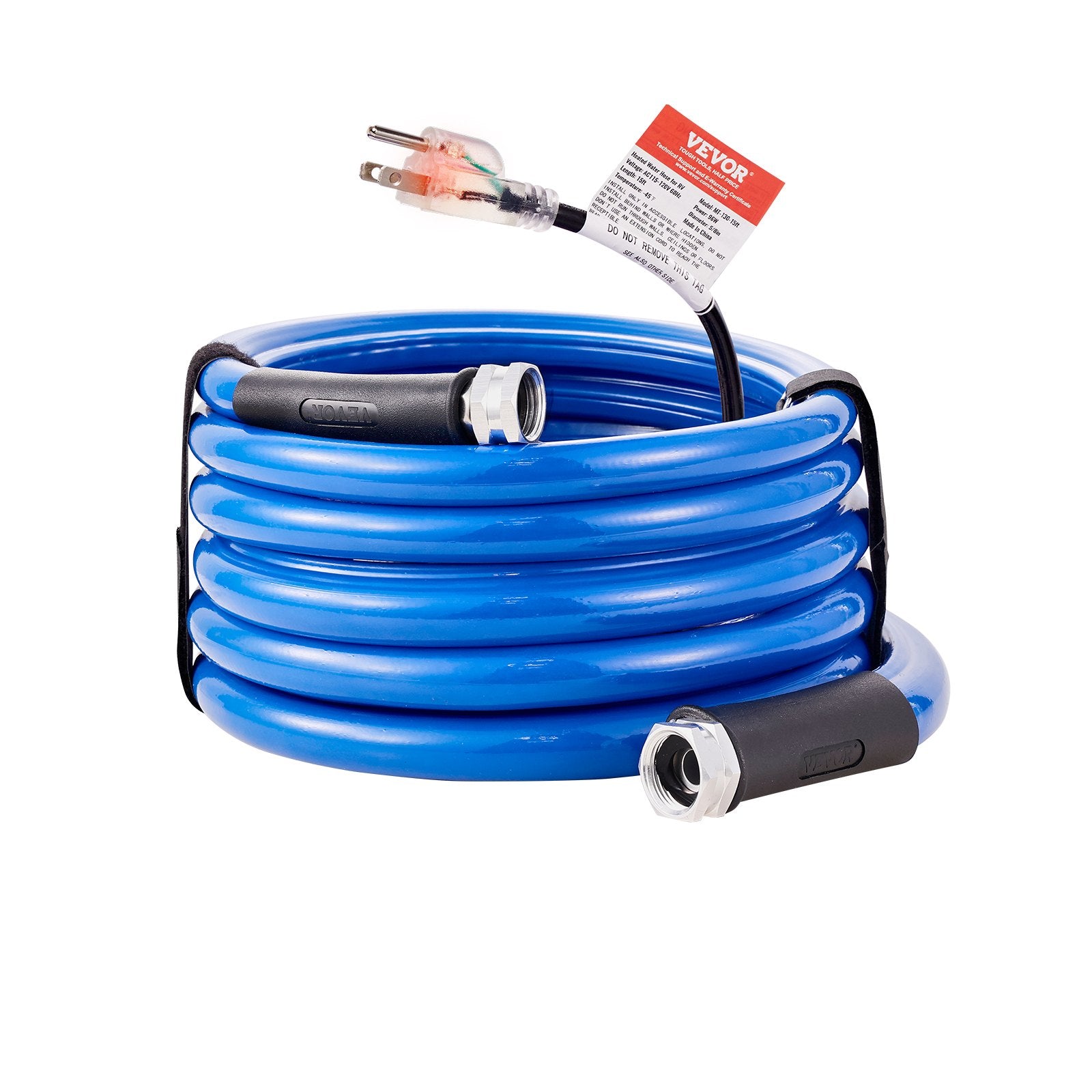15ft Heated Water Hose For RV, Heated Drinking Water Hose Antifreeze To -45°F, Automatic Self-regulating, 5/8" I.D. With 3/4" GHT Adapter, Lead And BPA Free