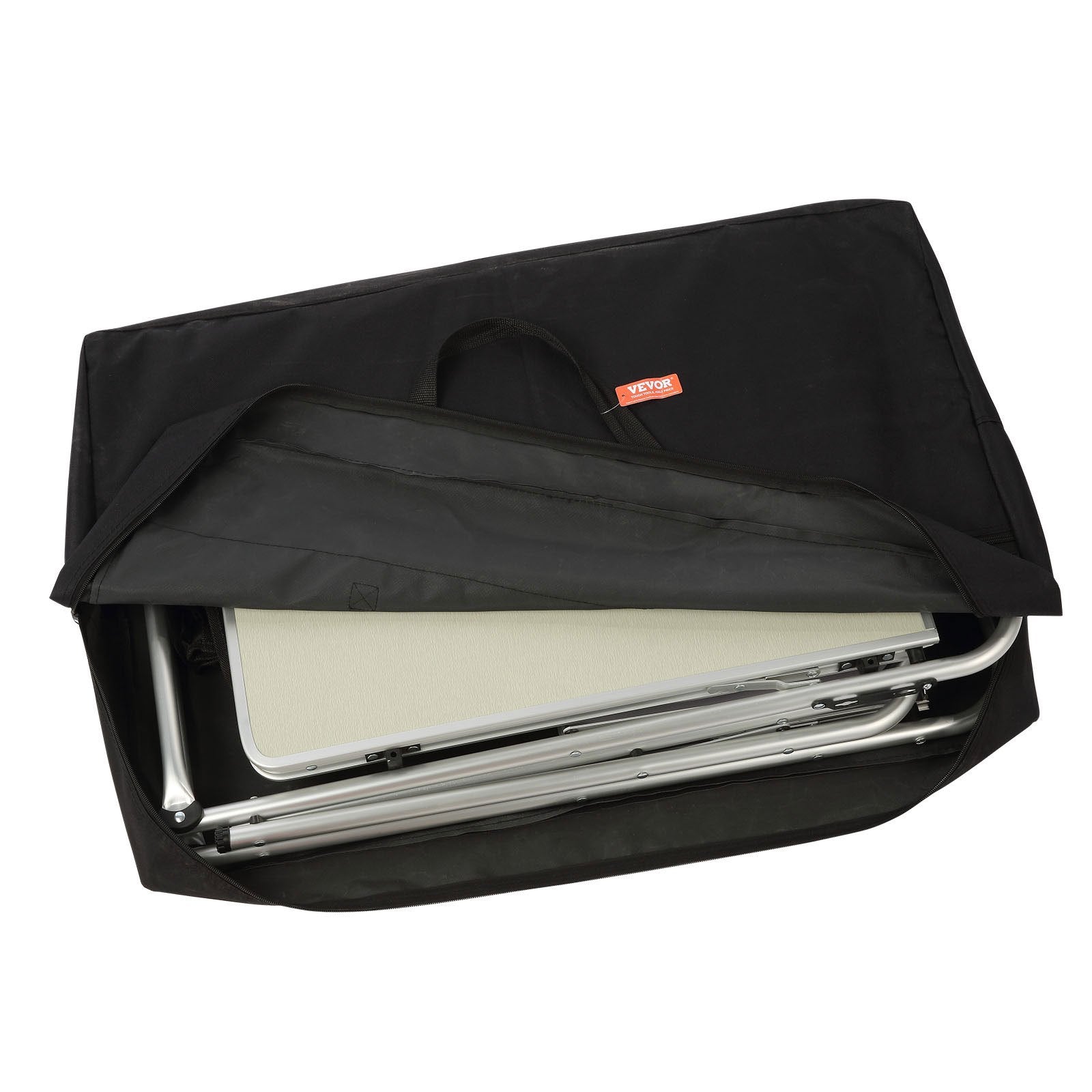 Camping Kitchen Table, Folding Outdoor Cooking Table With Storage Carrying Bag, Aluminum Cook Station 1 Cupboard & Detachable Windscreen, Quick Set-up For Picnics, BBQ, RV Traveling, Black