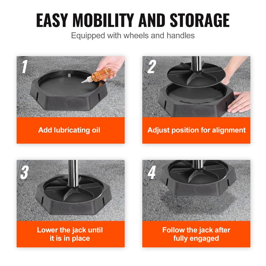RV Leveling Pads, 9 Inch Round Landing Feet, Permanent Attached Jack Stabilizers, Rubber Jack Pads, 5000 Lbs Capacity Per RV Jack Pad, 5th Wheels, Travel Trailers, Class A/C Motorhomes (6-Pack)
