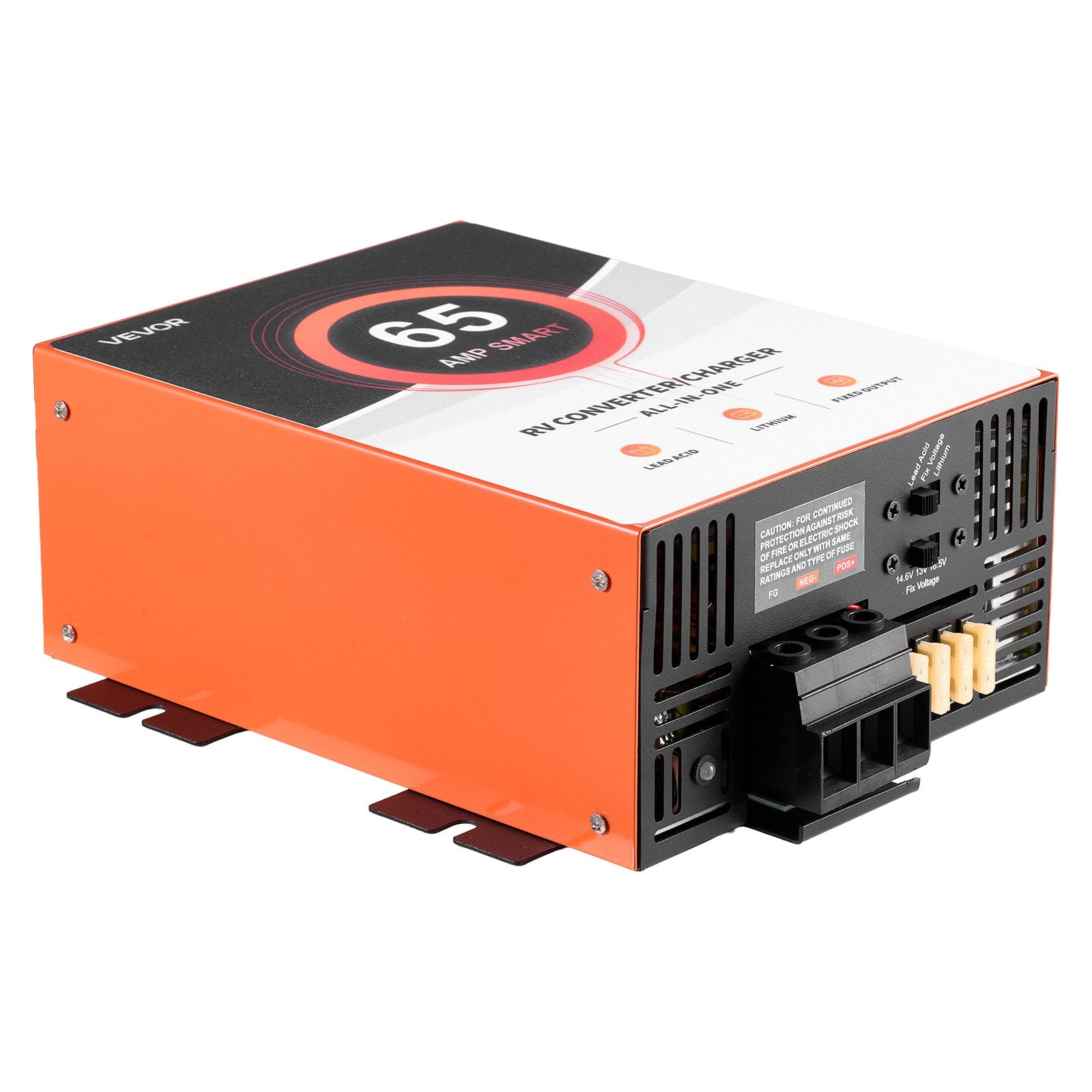 65 Amp RV Power Converter - Smart Charger for Lithium & Lead Acid Batteries