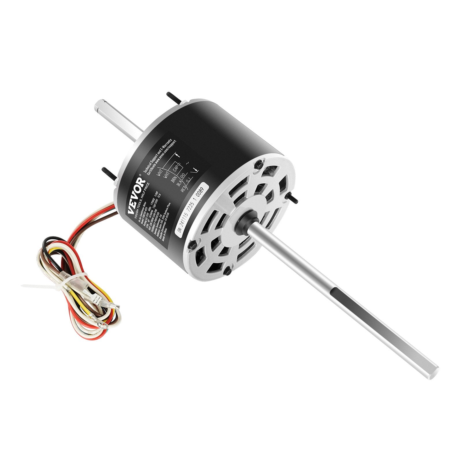 1/3HP RV AC Fan Motor AC115V 3A 1675RPM Single Phase With 7.5uf/370V Capacitor