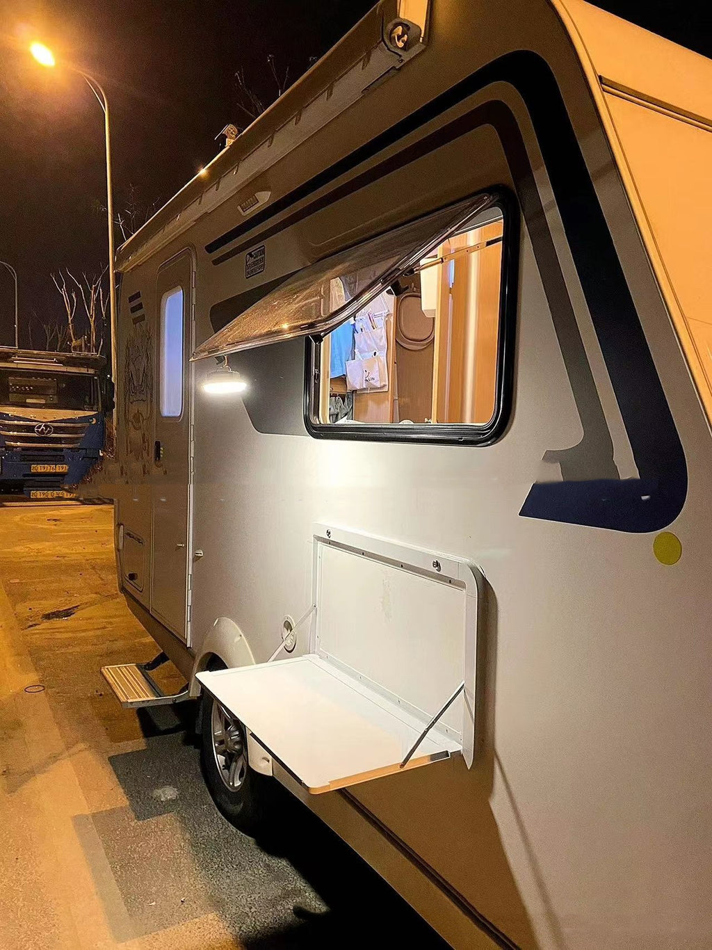 External Folding Dining Table For RV Conversion