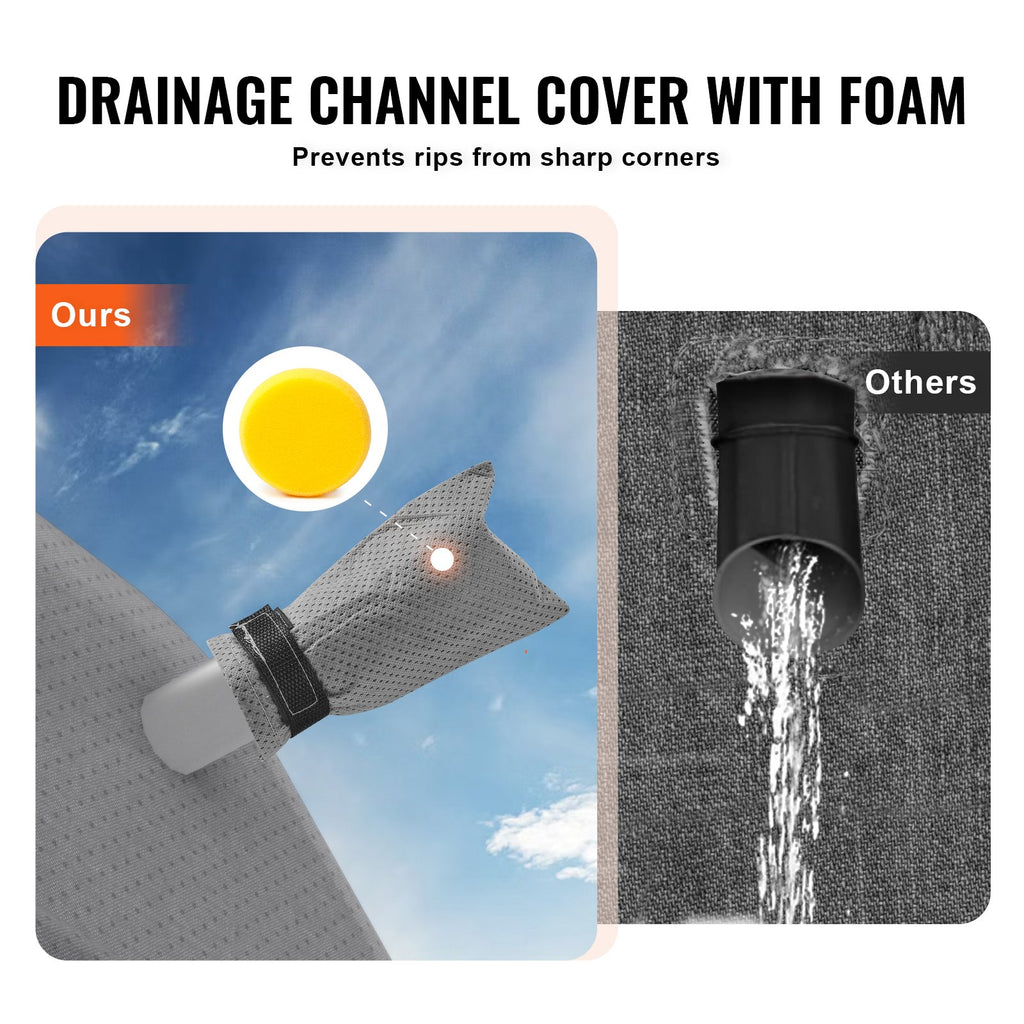 Travel Trailer Cover, 22-24 Ft RV Cover, 4-Layer Non-Woven Fabric Camper Cover, Waterproof, Windproof And Rip-Stop Class A RV Cover, With Storage Bag, Repair Patches, Straps And Tire Covers