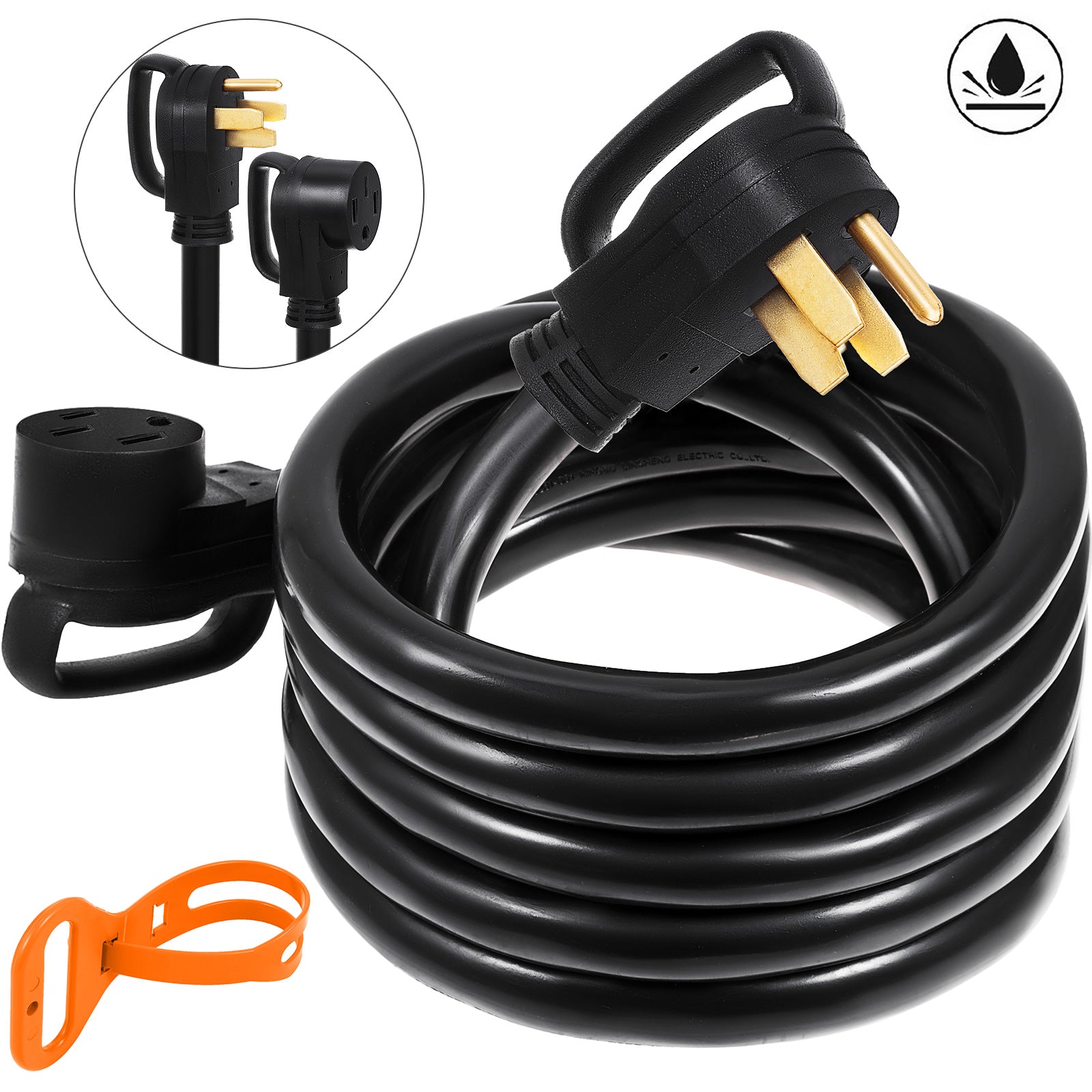 50 Ft 50 Amp RV Extension Cord - Premium Copper with Ergonomic Handles