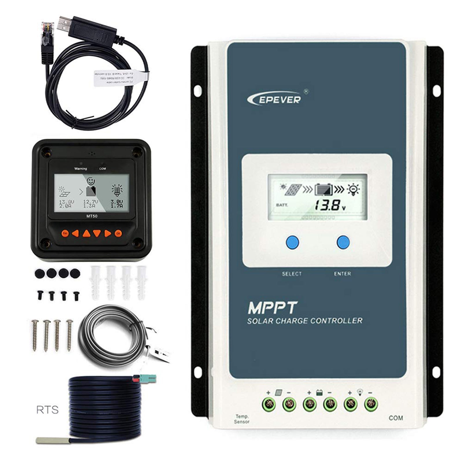RV Solar Charge Controller - Total Negative Electrode for Off-Grid Power