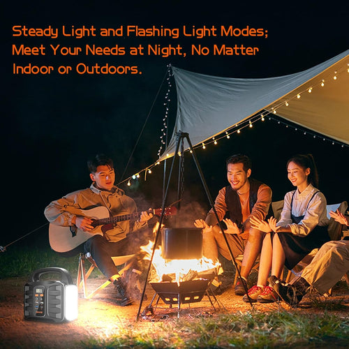 150W Portable Power Station, 155Wh 42000mAh Outdoor Solar Generator 110V AC DC Port, Used For Home Backup, Outdoor RV Camping, Emergency Lithium Battery Power Outage, Black, No Solar Panel