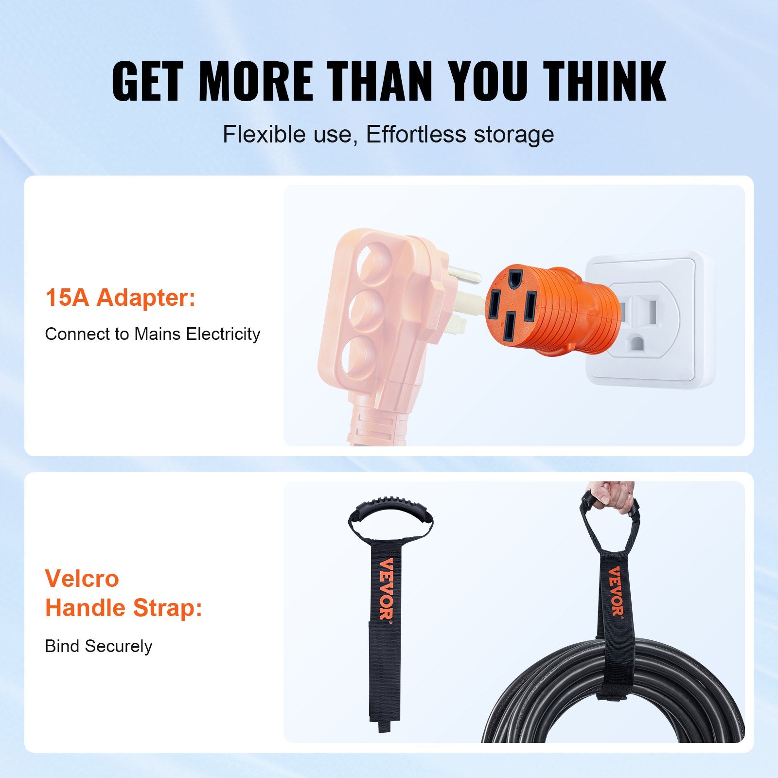 30 Ft 50 Amp RV Power Cord - Heavy Duty ETL Listed Extension Cord with LED Indicator