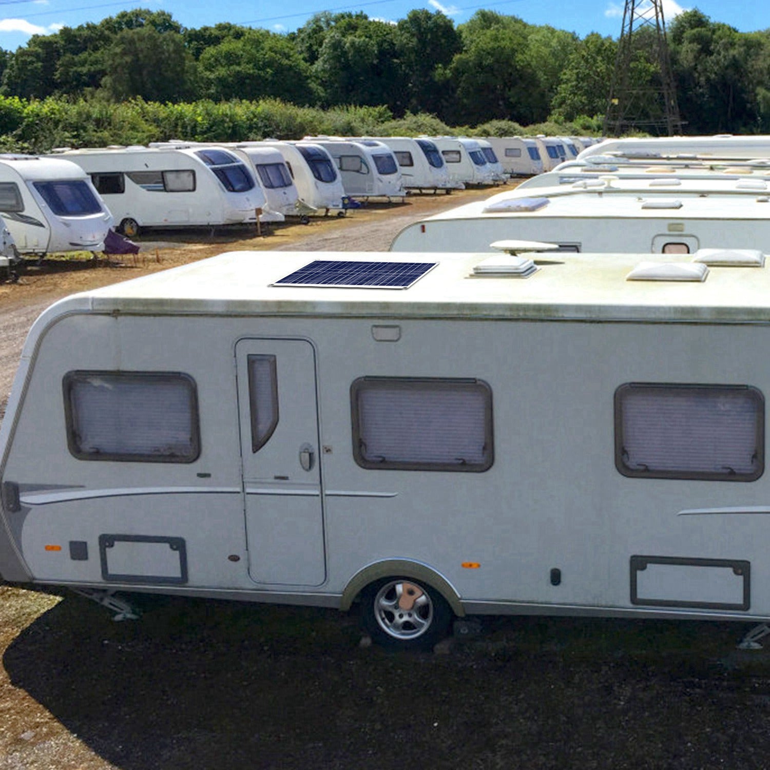 25W 12V Solar Panel Battery Charger - IP68 Waterproof with Dual USB for RV