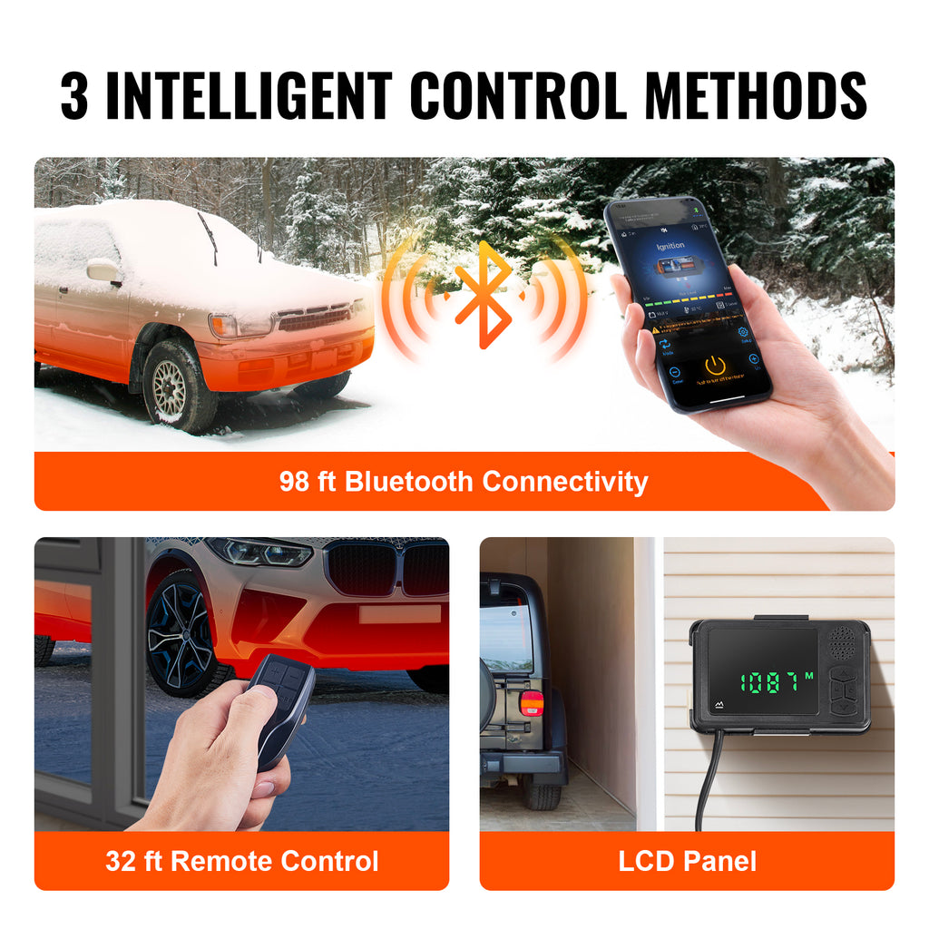 12V 2KW Diesel Air Heater - Bluetooth App LCD Display for RV Bus Car Indoor Heating System